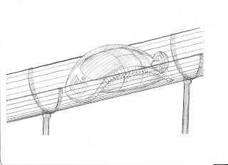 Bertelsen aeromobile on bridge